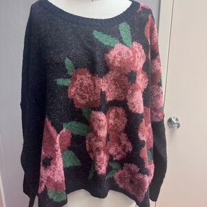 Oversized Floral Sweater